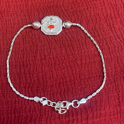 925 Silver Dancing Ganesha Rakhi