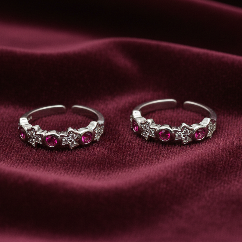 92.5 silver toe rings 