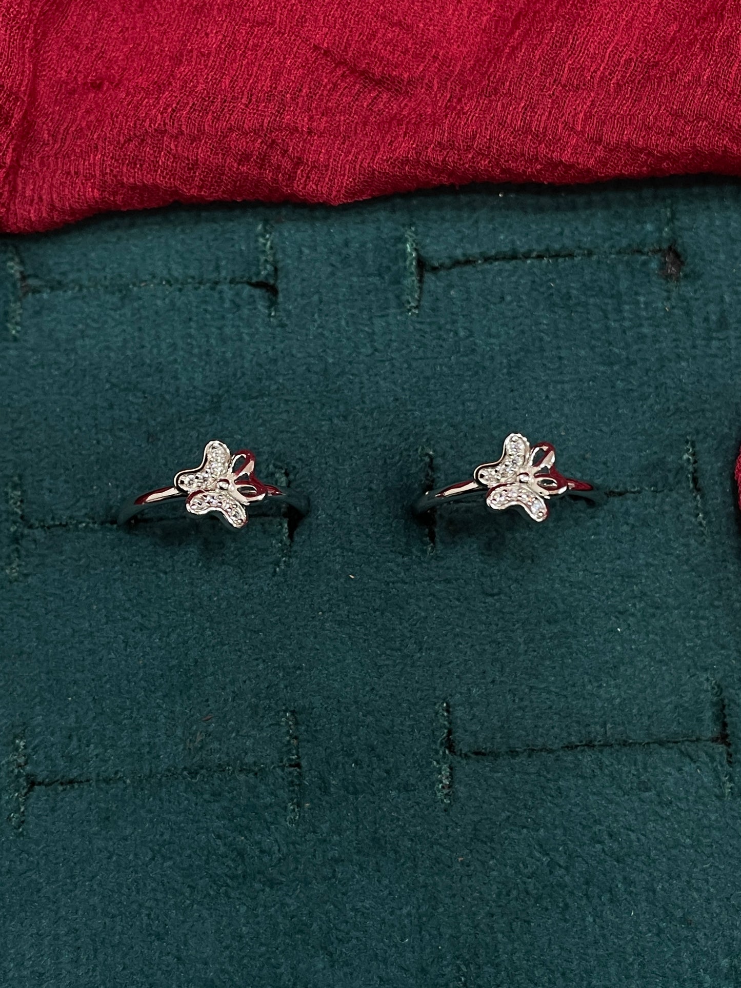 925 Silver Butterfly Toe rings