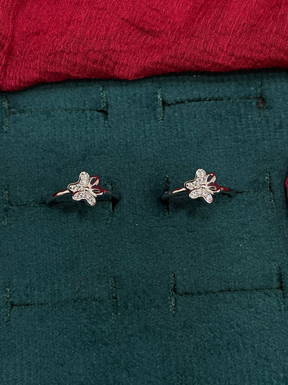 925 Silver Butterfly Toe rings