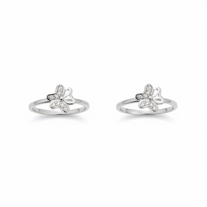 925 Silver Butterfly Toe rings