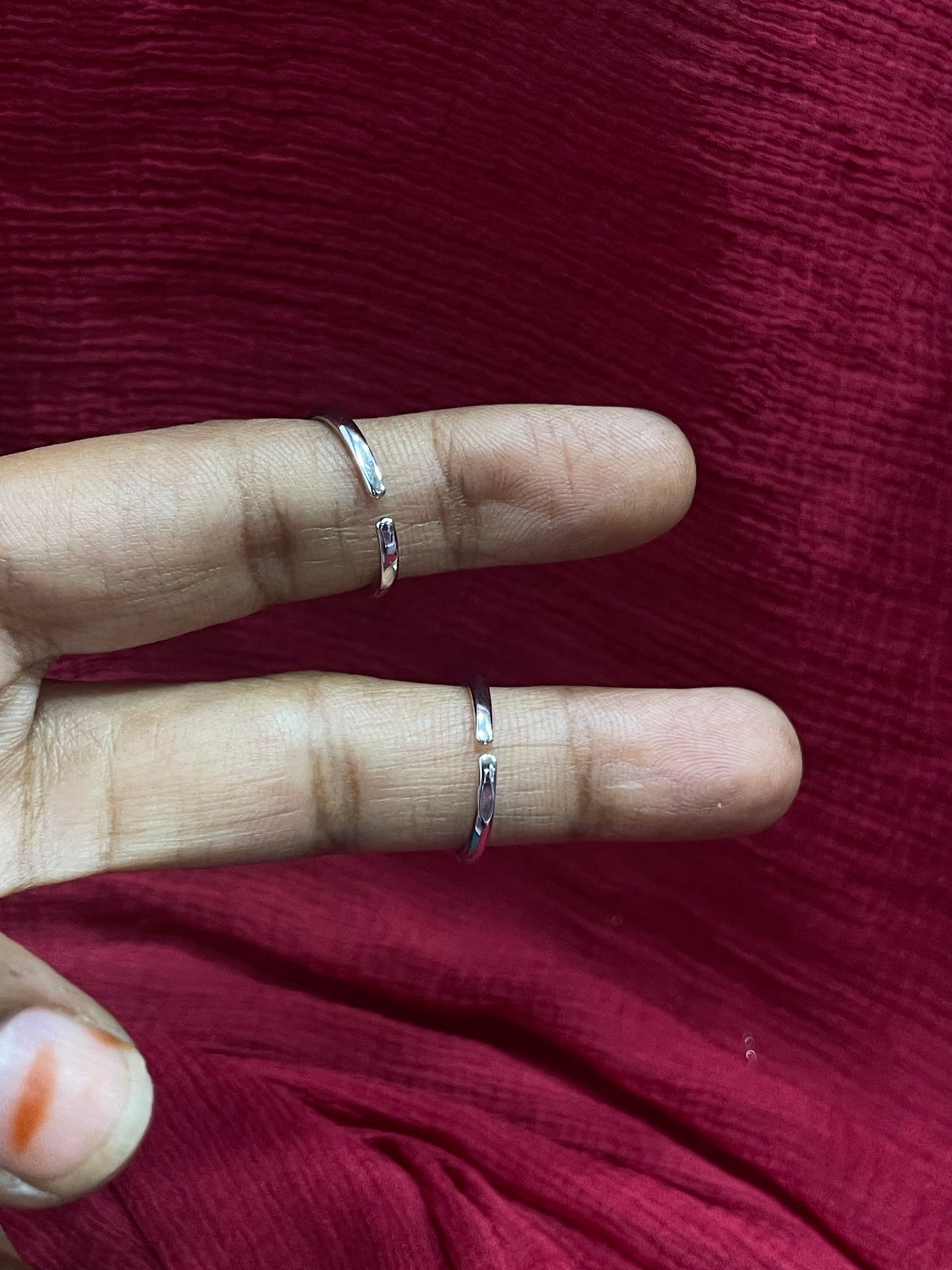 925 Silver Bow Toe rings