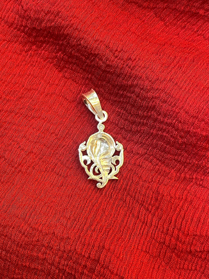 92.5 Silver Shankh Pendant for Men & Women | Sacred Conch Symbol Design | Spiritual Jewellery