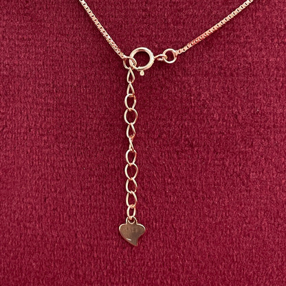92.5 Silver Rose Gold Plated White CZ Heart Pendant Necklace for Women