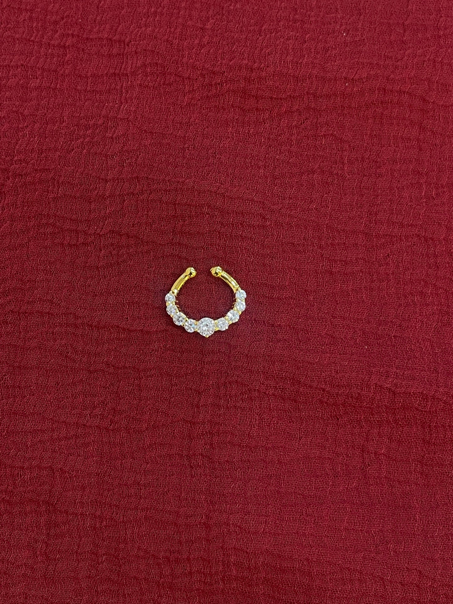 92.5 Silver Gold Plated Minimal Septum