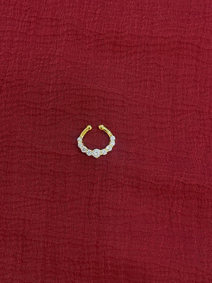 92.5 Silver Gold Plated Minimal Septum