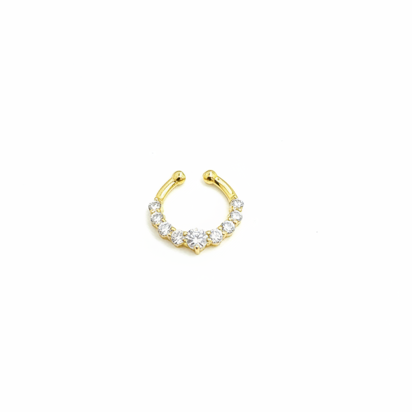 92.5 Silver Gold Plated Minimal Septum