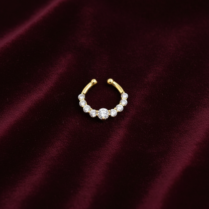 92.5 Silver Gold Plated Minimal Septum
