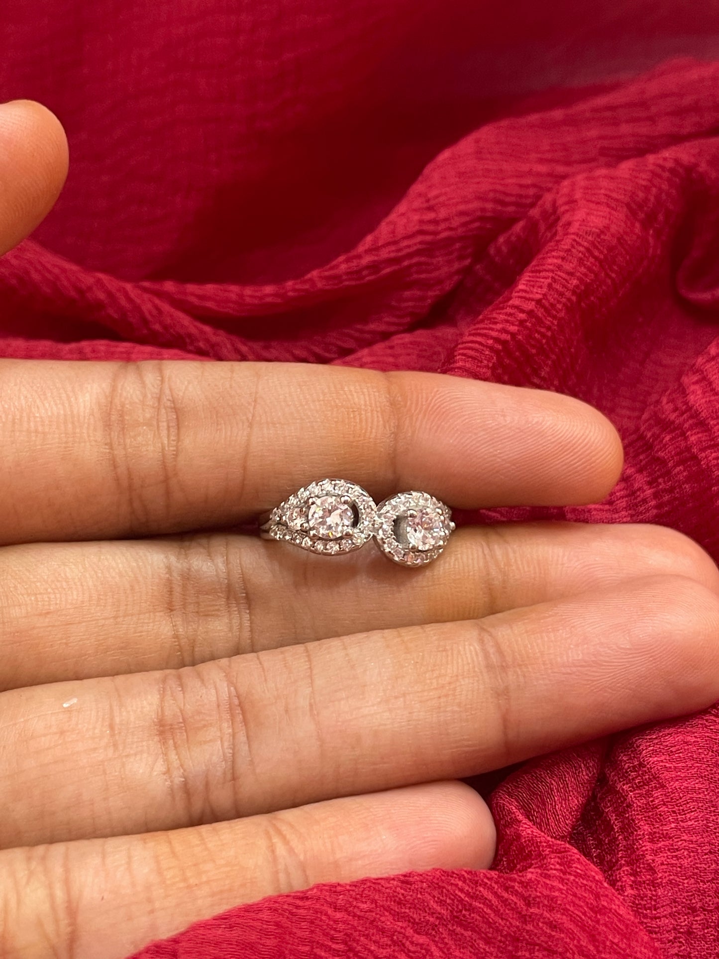 92.5 Silver White Stone Ring for Women Size 8 | Stylish Classic Sparkle | Elegant Fashion Jewellery