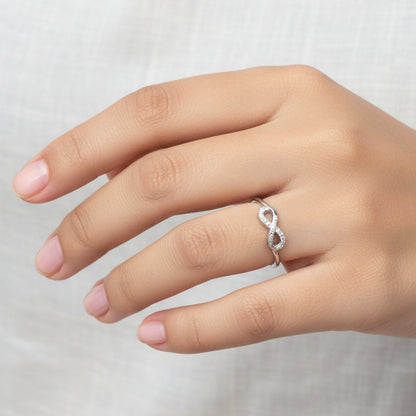 92.5 Silver Infinity Ring for Women