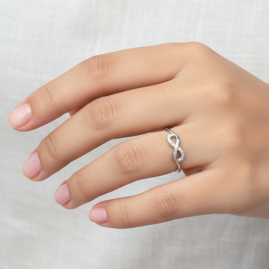 92.5 Silver Infinity Ring for Women