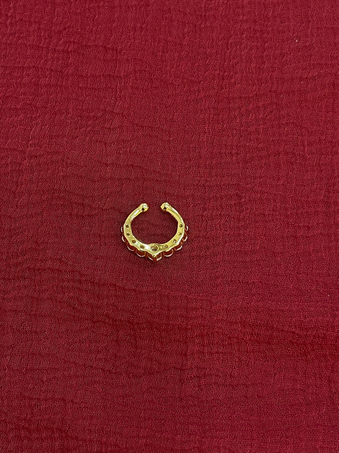 92.5 Silver Gold Plated Minimal Septum