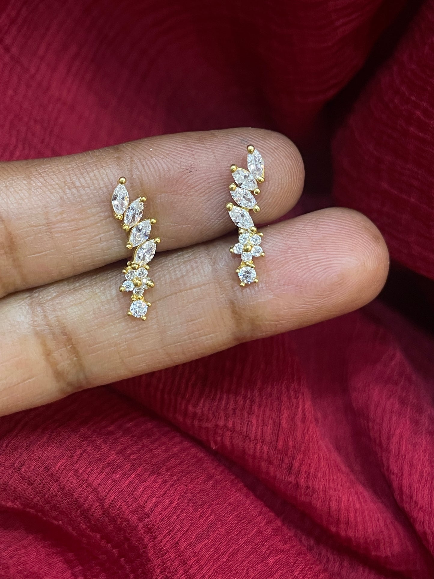 925 Silver Gold Plated Wing Studs for Women | Whimsical Design