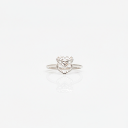 92.5 Silver Heart Ring for Women Size 14 | Stylish Romantic Charm | Elegant Gift Jewellery