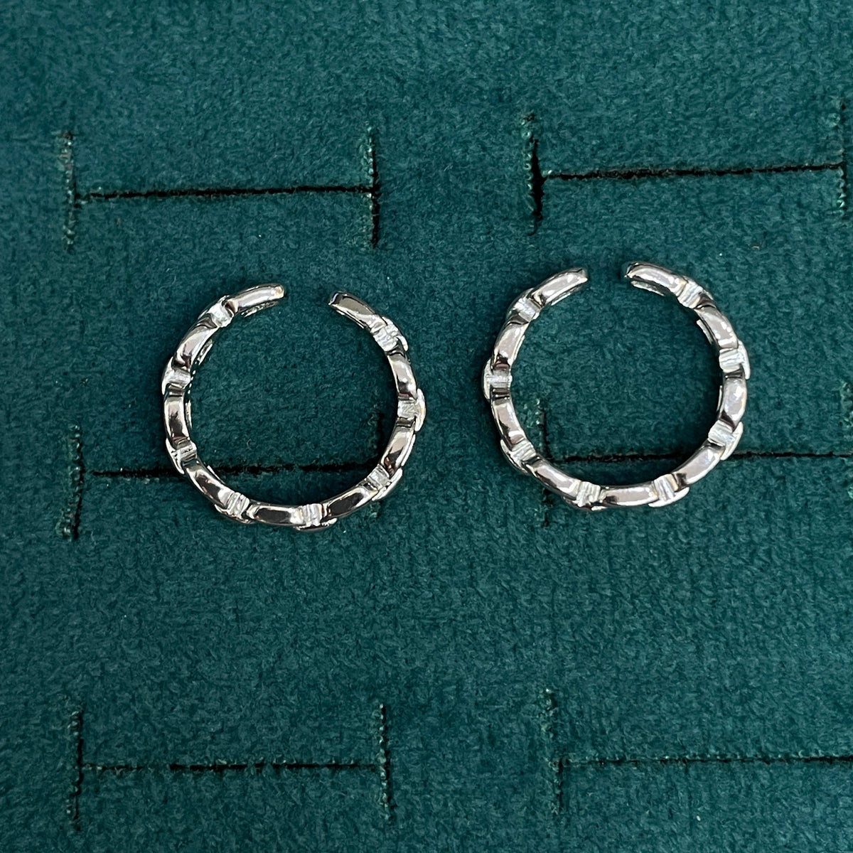 92.5 Silver Chain Link Band Toe Rings
