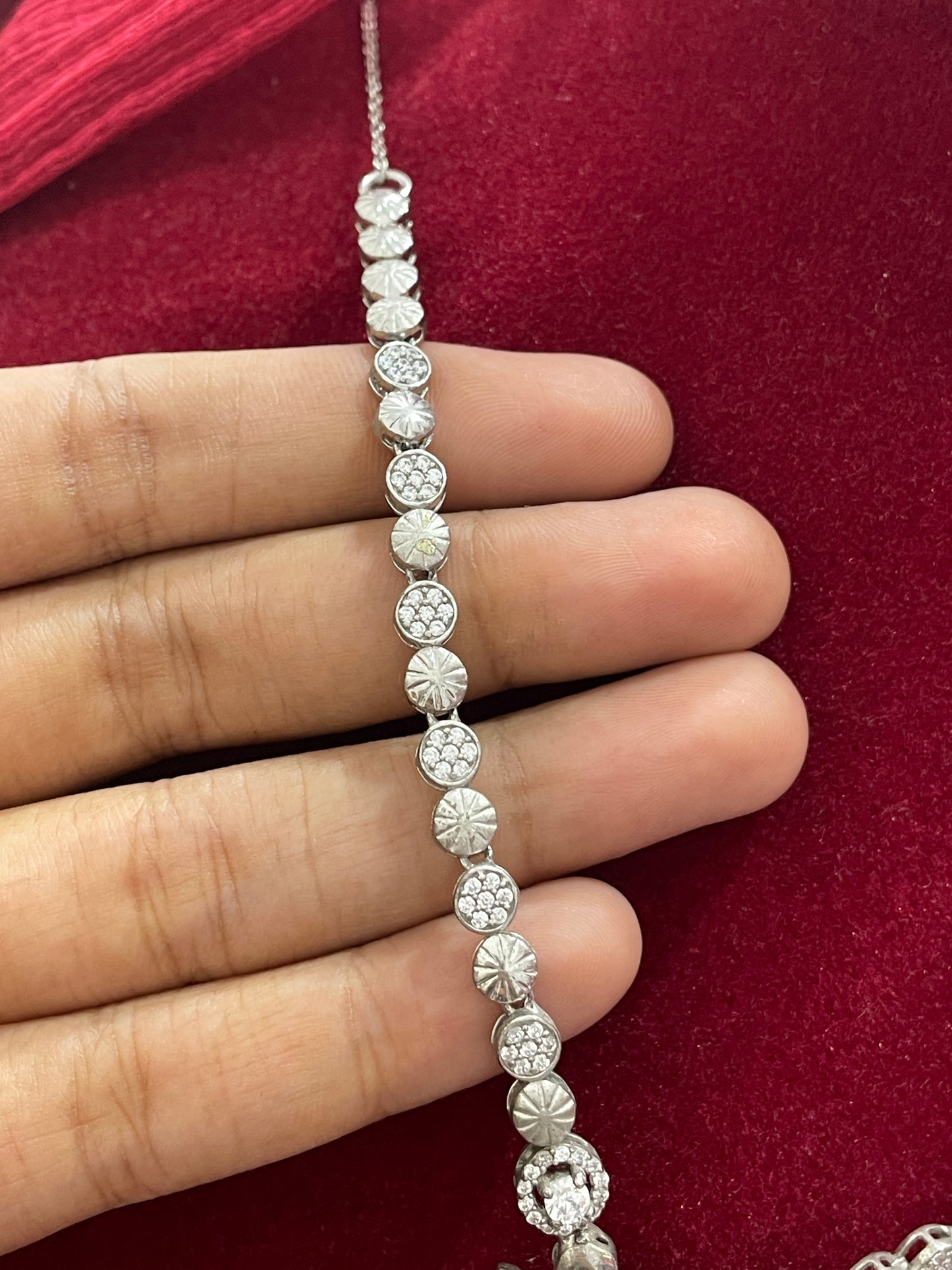 92.5 Silver Stylish Classy Necklace for Women 19 Inches | Elegant Premium Design | Contemporary Jewellery