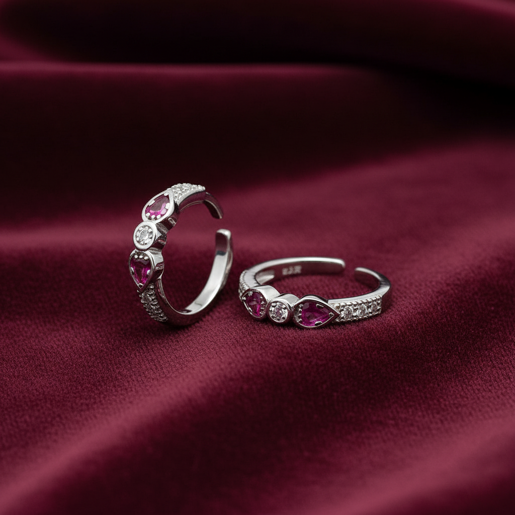 92.5 silver toe rings 