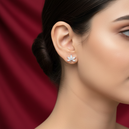 92.5 Silver Leaf Earrings for Women | Stylish Nature-Inspired Design | Elegant Everyday Jewellery