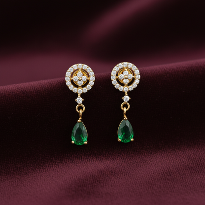 92.5 silver gold plated classy earrings