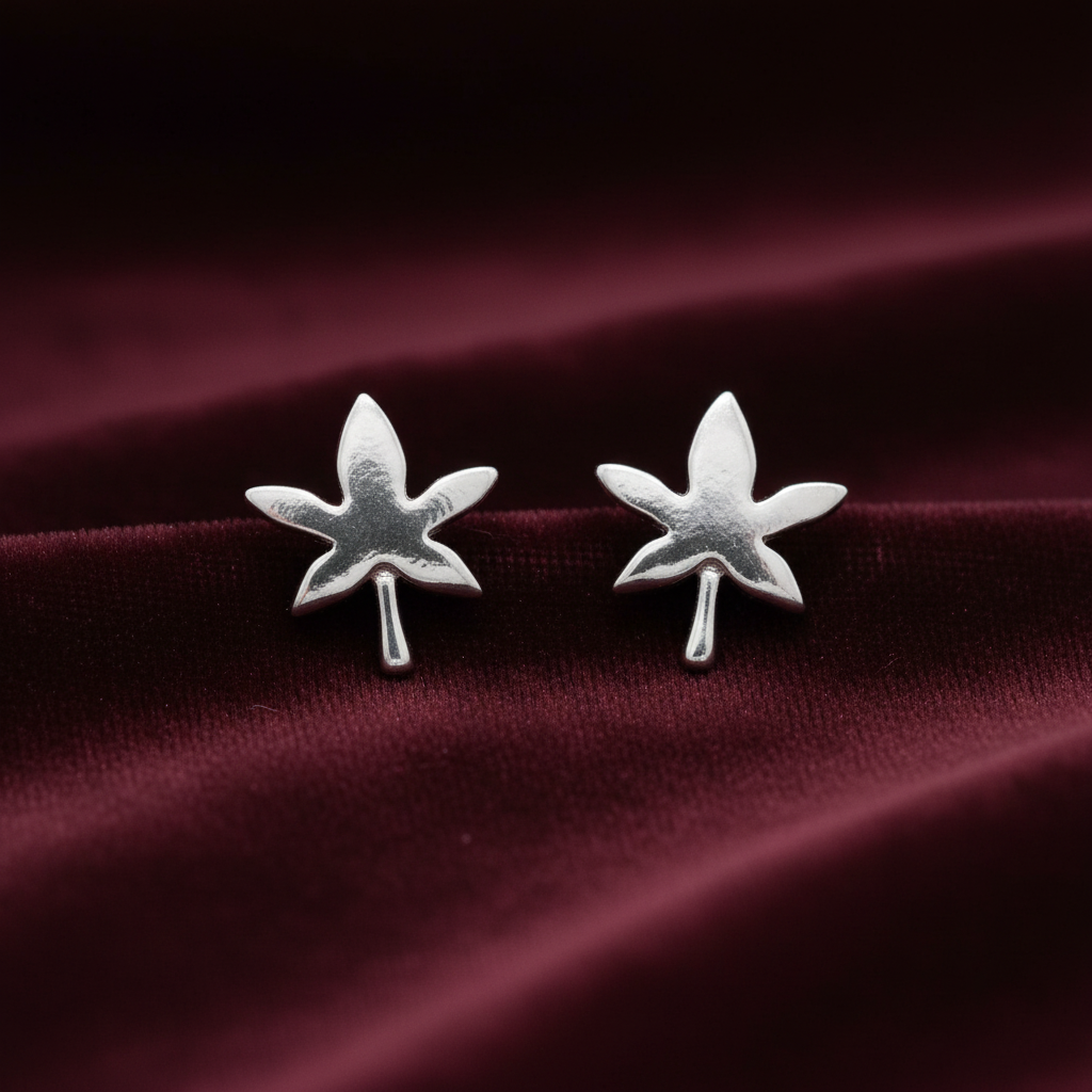 92.5 Silver Leaf Earrings for Women | Stylish Nature-Inspired Design | Elegant Daily Wear Jewellery