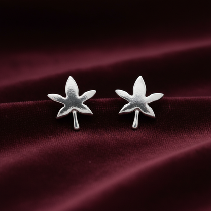 92.5 Silver Leaf Earrings for Women | Stylish Nature-Inspired Design | Elegant Daily Wear Jewellery