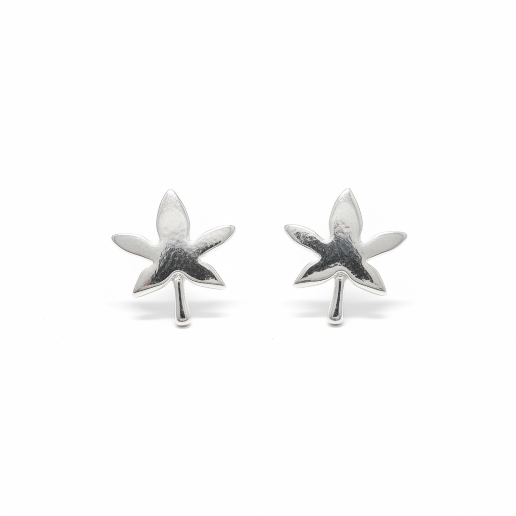 92.5 Silver Leaf Earrings for Women | Stylish Nature-Inspired Design | Elegant Daily Wear Jewellery