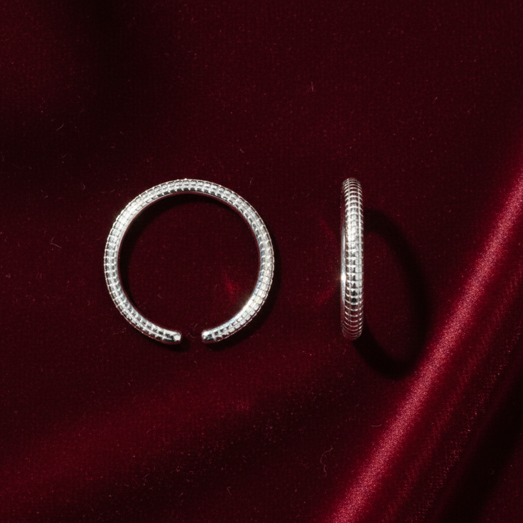 92.5 Silver Toe Rings | Stylish Smooth Design | Elegant Jewellery