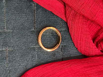92.5 Silver Gold Plated Stylish Ring for Women Size 11 | Elegant Modern Design | Jewellery