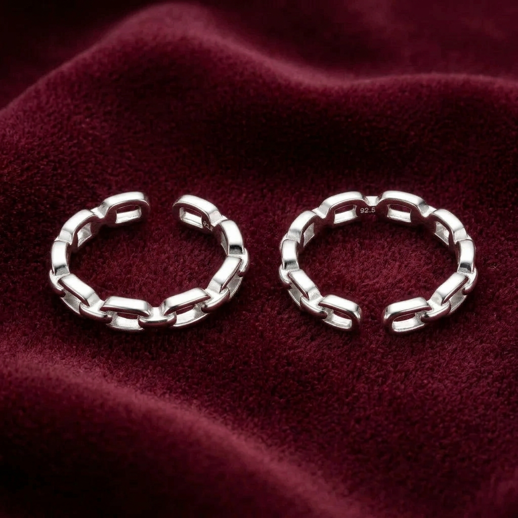 92.5 silver toe rings 