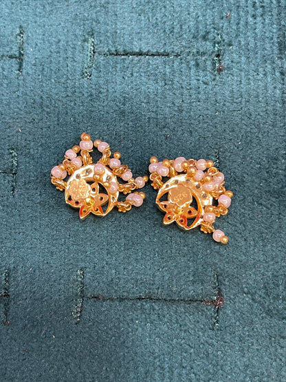 92.5 Silver Gold Plated Pearl Drop Studs