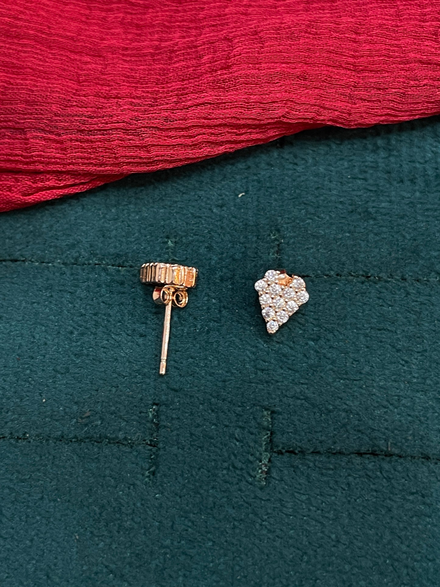 92.5 Silver Rose Gold Plated Studs | Stylish Elegant Design | Premium Jewellery