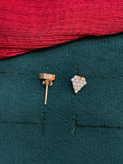 92.5 Silver Rose Gold Plated Studs | Stylish Elegant Design | Premium Jewellery