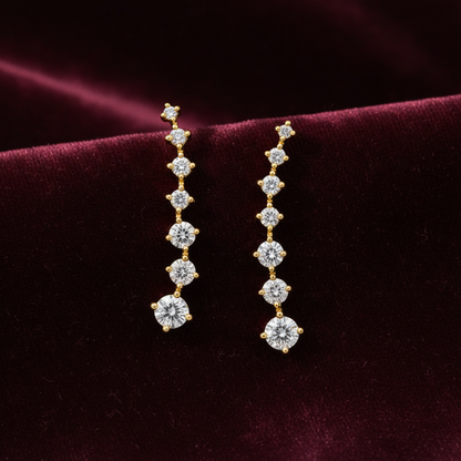 92.5 silver gold plated white stone earcuffs