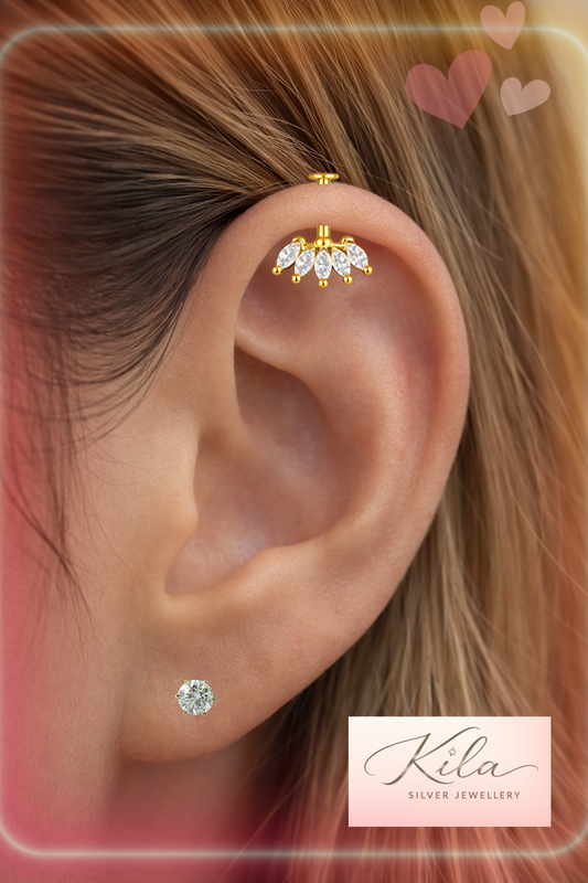 92.5 Silver Five Leaf Bugadi | Classic Floral Design | Jewellery