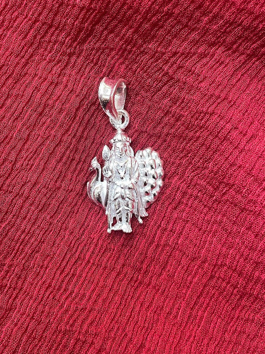 92.5 Silver Murugan Pendant for Men & Women | Subramanya Swamy Divine Design | Temple Jewellery