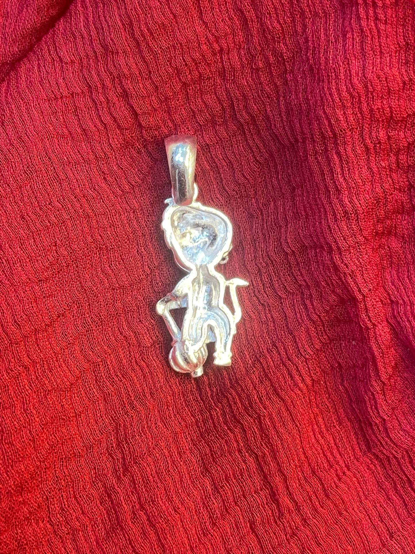 92.5 Silver Sankat Mochan Hanuman Pendant for Men & Women | Divine Protection Design | Temple Jewellery