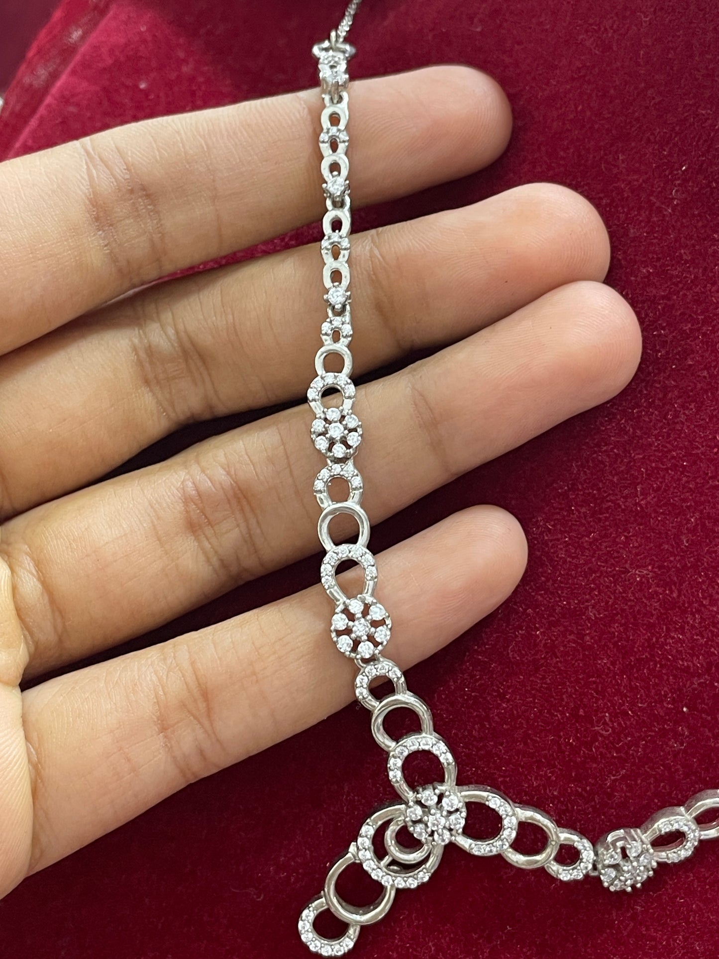 92.5 Silver Stylish Necklace for Women 18 Inches | Sleek Elegant Design | Everyday Wear Jewellery