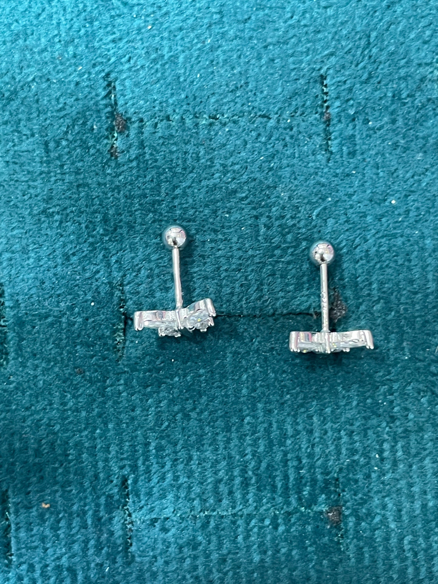 925 Silver Butterfly Stud Earrings | Minimal CZ Daily Wear Earrings for Women & Girls