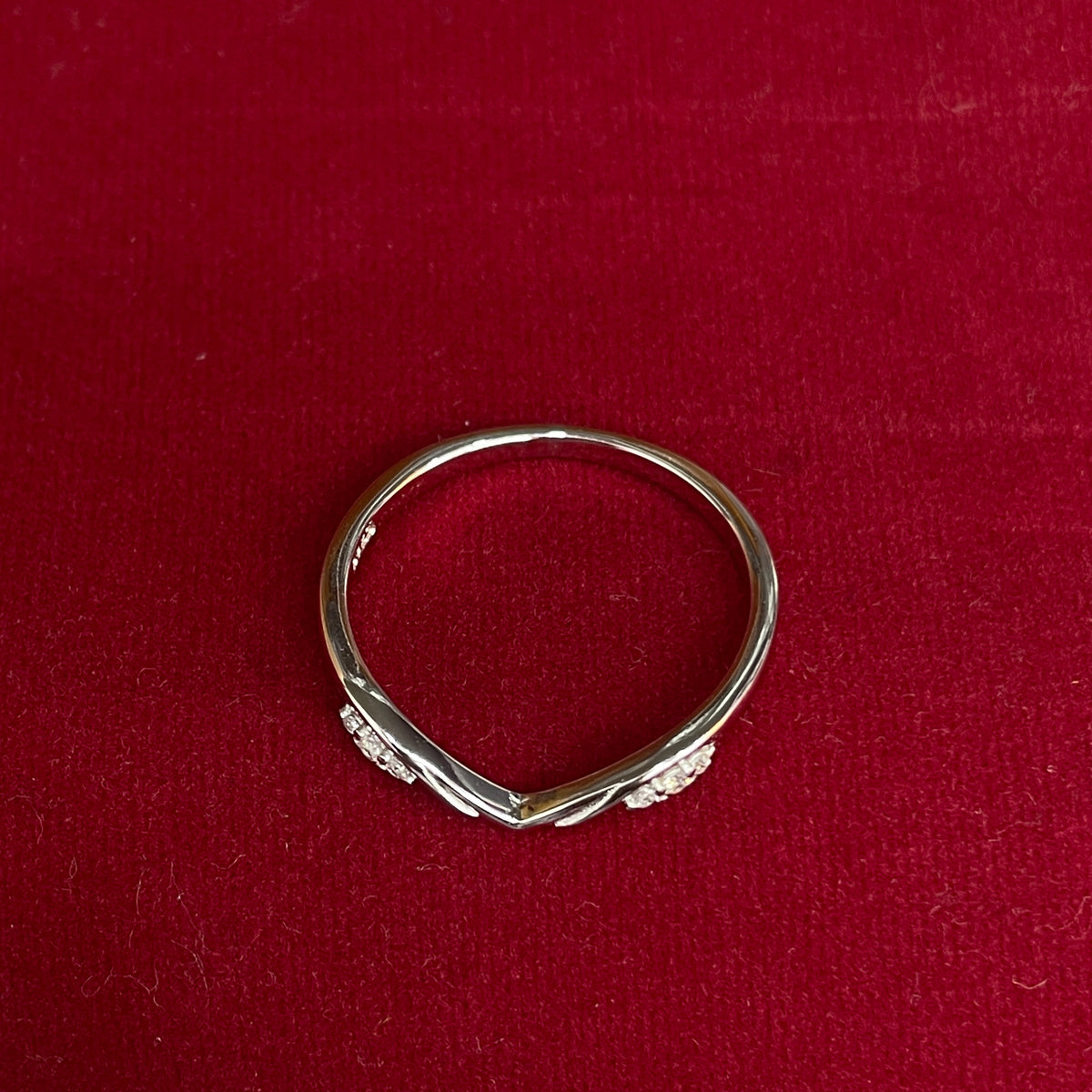 92.5 Sterling Silver Twin CZ Shoulder Finger Ring