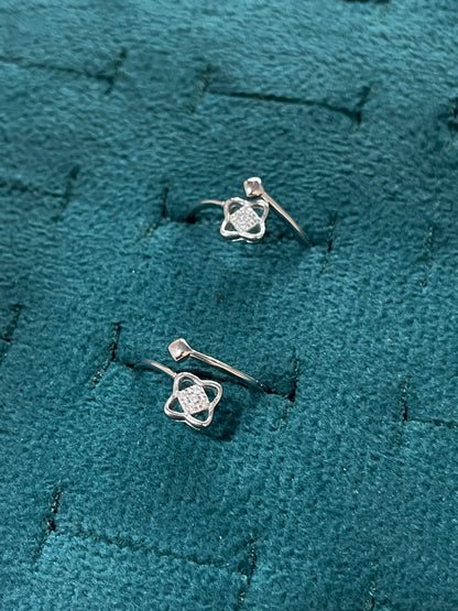 92.5 Sterling Silver Stylish Toe Rings for Women | Classic Elegant Design