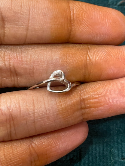 92.5 Silver Heart Ring for Women Size 13 | Stylish Graceful Finish | Elegant Jewellery