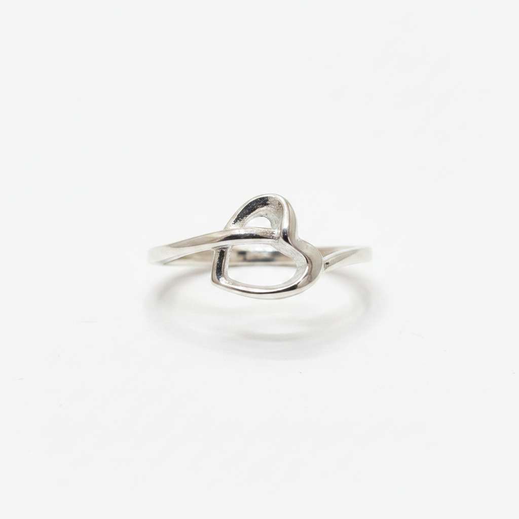 92.5 Silver Heart Ring for Women Size 13 | Stylish Graceful Finish | Elegant Jewellery
