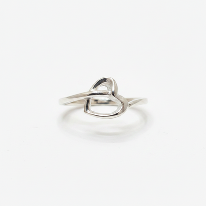 92.5 Silver Heart Ring for Women Size 13 | Stylish Graceful Finish | Elegant Jewellery