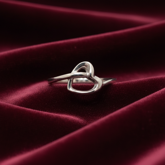 92.5 Silver Heart Ring for Women Size 13 | Stylish Graceful Finish | Elegant Jewellery