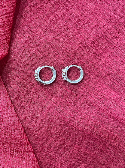Silver Pink Rabbit Kids Bali Earrings