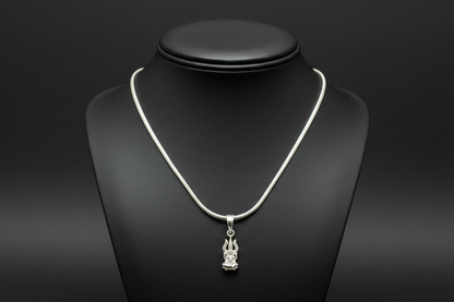 92.5 Silver Lakshmi Devi Trishul Design Pendant for Women – Traditional Temple Style