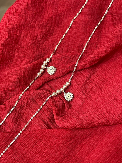 92.5 Silver Evil Eye Anklets | Premium Classy Stylish Design | Jewellery