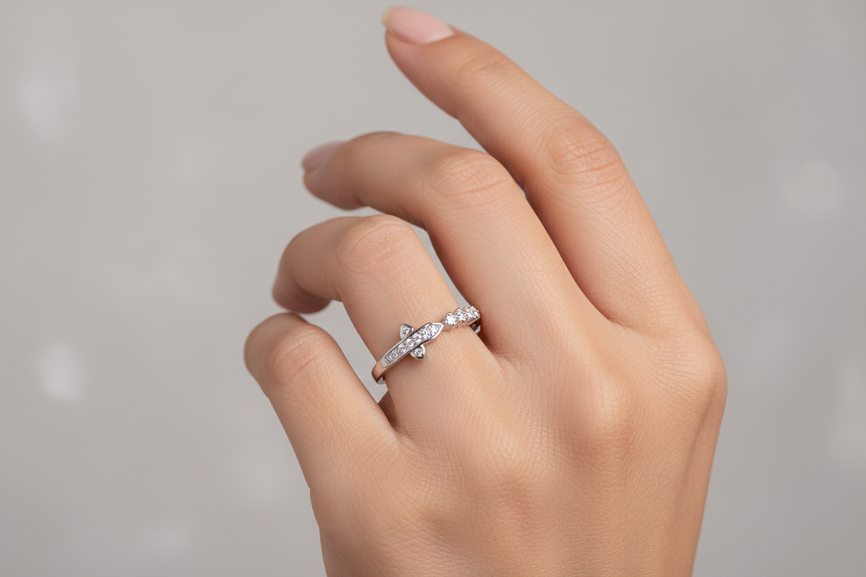 92.5 Silver Minimal Ring for Women Size 9 | Sleek Modern Design | Elegant Fashion Jewellery