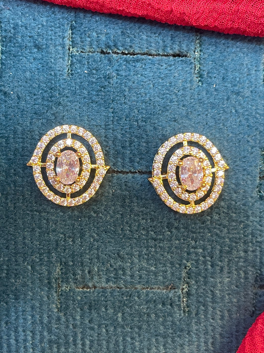 92.5 silver gold plated stylish earrings