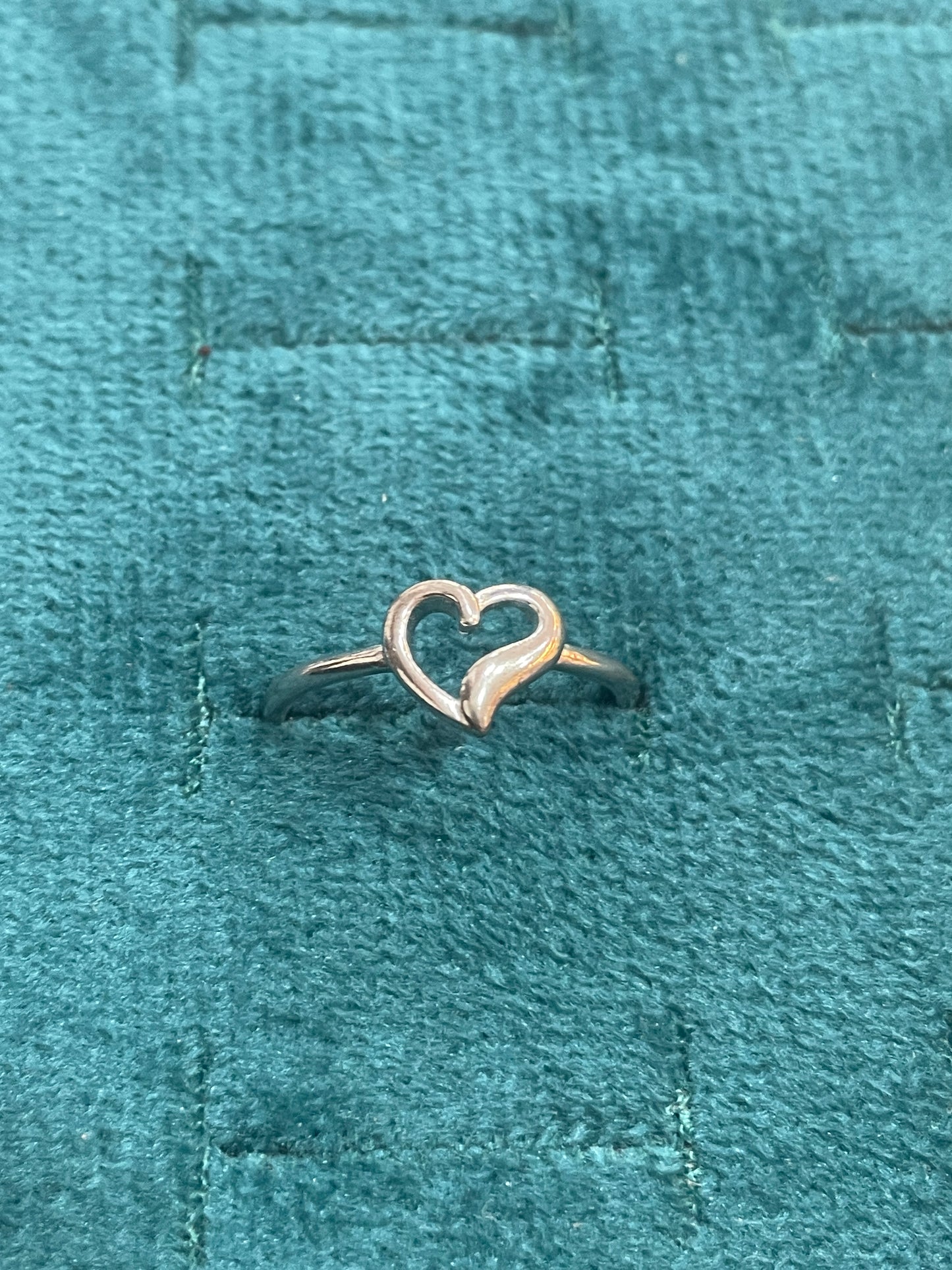 92.5 Silver Simple Heart Ring for Women Size 12 | Minimal Love Design | Elegant Jewellery